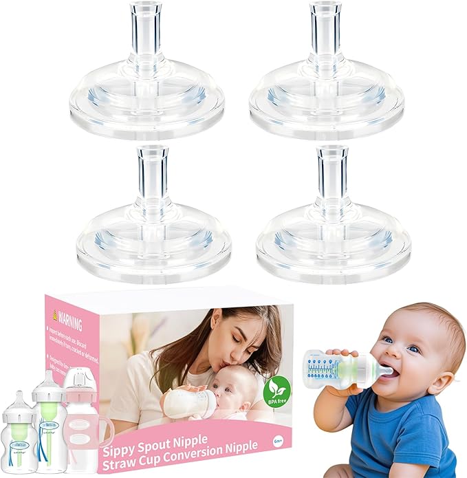 Sippy Nipple Compatible with Dr. Brown's Wide-Neck Baby Bottles & Sippy Spout Bottles