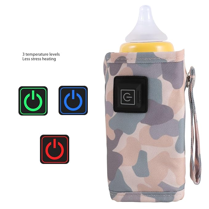 Portable Baby Bottle Warmer, USB Rechargeable Milk Warmer Bag for Baby Formula, Breastmilk, Universal Constant Temperature Baby Water Warmer Milk Heat Keeper for Travel, Home