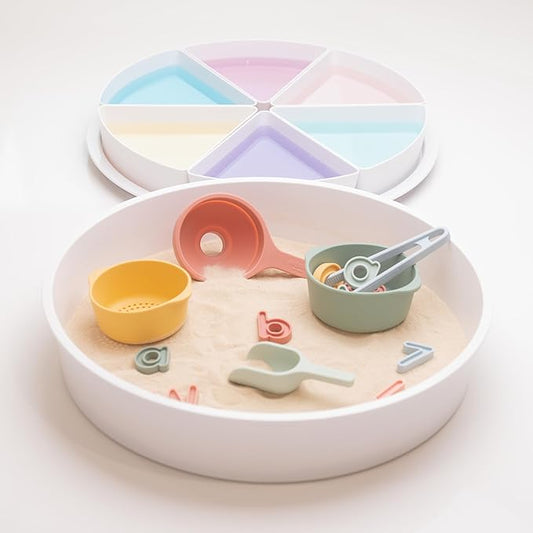 Inspire My Play Sensory Bin with Lid and Removable Storage Inserts - Sensory Bins for Toddler Crafts - Kids Sensory Toys for Autistic Children - Sensory Activities for Toddlers