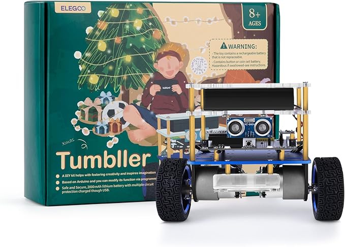 ELEGOO Tumbller Self-Balancing Robot Kit for Arduino Robotics for Kids Ages 8-12 12-14 Gifts for 8 9 10 11 12 13 14 15 16 Year Old Boys Girls Teens Toys for Ages 8-10 8-13 10-12 14-16 STEM Building