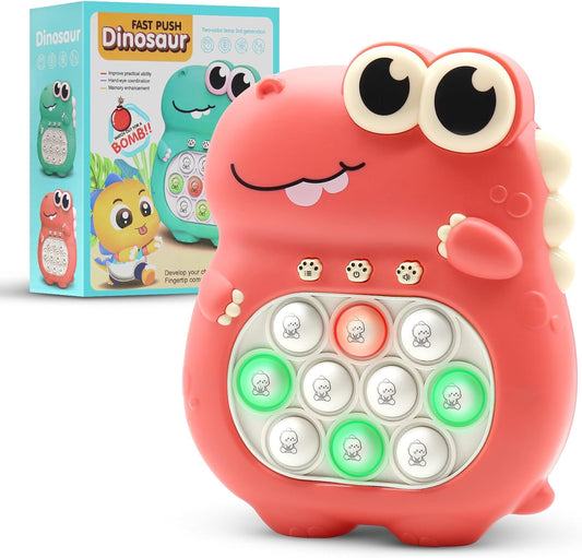 Fast Push Pop Game Fidget Toys for Kids, Electronic Handheld Fidget Pop Quick Push Bubbles Light up Toy, Birthday Toys Gifts for Teens Kids Boys and Girls Age 3 4 5 6 7 8 9 10+ Years Old