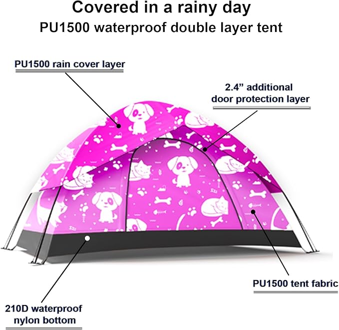 KidzAdventure 2 in 1 Indoor/Outdoor Tent for Kids, Small 1 or 2 Toddler/Kids Tent, Backpacking, Lightweight and Easy Pop up, Ideal for Backyard, Outside Camping, or Play Fort