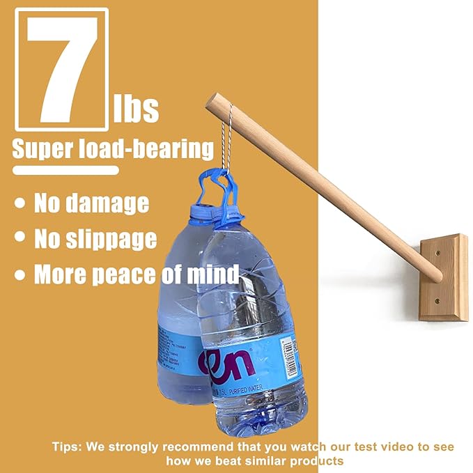 Crib Mobile Wooden Arm, Wall Mounted Suitable for All Cribs 100% Natural Larch Hanger Nusery Decor Baby Room Safe Holder(Mobile is not Included (Original Wood Color)