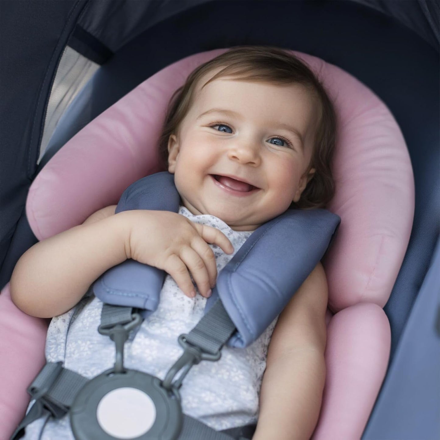 COOLBEBE Upgraded 3-in-1 Babybody Support for Newborn Infant Toddler - Extra Soft Car Seat Insert Cushion Pad, Perfect for Carseats, Strollers, Swings, Pink