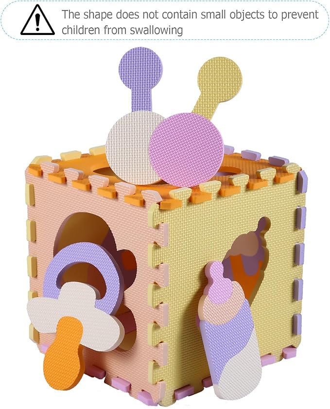 Foam Play Mat for Kids，25Pcs Square Interlocking Puzzle Floor Mat，Baby Play Mat Floor Mat Foam Puzzle Playmat for Toddlers with Fence（Comprehensive-CSH013