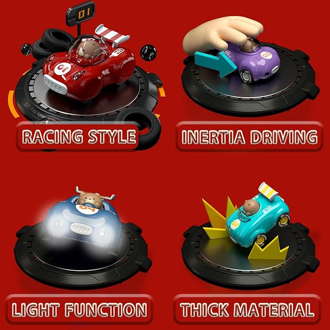 12-18 Months Toddler Pull Back Car Toys for 1 2 3 Years Old Boys and Girls Kids Trucks Toys 1-3 Years Old Baby Car Birthday Gift (Red)