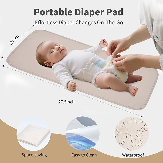 CEI-CEI Diaper Bag Backpack Large Baby Diaper Bag Water-resistant Travel Diaper Backpack for Boys Girls Newborn with Insulated Pockets, Changing Pad, Stroller Straps