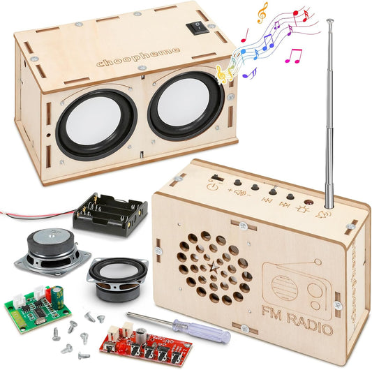 Stem Projects Toys for Boys age 8-12 12-14 Science Kit Building Own Bluetooth Speaker & FM Radio DIY Electronics Kit Science Experiments Kid 9-12 Boy Toys Birthday Gift 8 9 10 11 13 Year Old Teen Girl