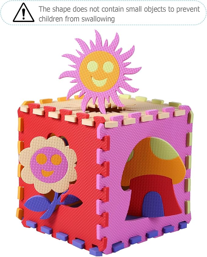 Foam Play Mat for Kids，25Pcs Square Interlocking Puzzle Floor Mat，Baby Play Mat Floor Mat Foam Puzzle Playmat for Toddlers with Fence