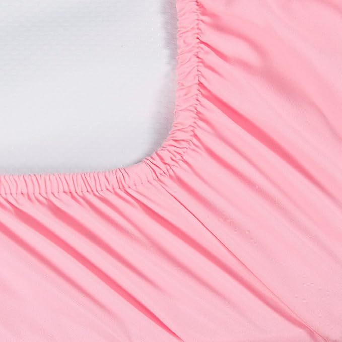 CaSaJa Pink 3 Pack Bassinet Sheet Set, Silky Soft Handfeel with Comfy Napping Surface for Baby Boy and Girl, Flexible Fits Various Kinds of Cradle and Bessinet Mattress Up to 15" x 30" and Breathable