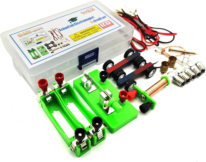 EUDAX DIY Physics Experiment Model Kit Electromagnetic Materials Electromagnet and Basic Electricity Discovery Circuit for School Lab Creative Educational Science Projects Teaching Equipment