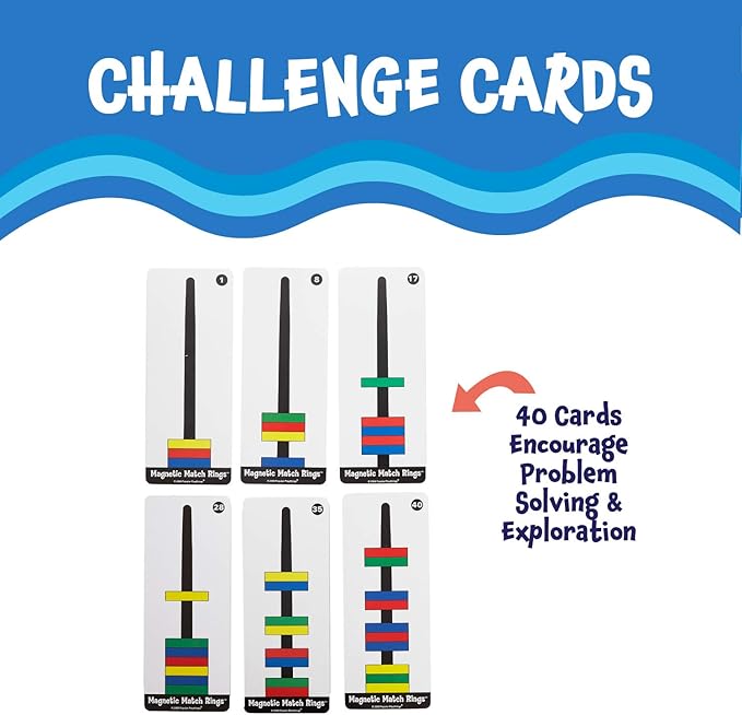 Magnetic Match Rings, Magnet Matching Game STEM Learning Toy for Kids