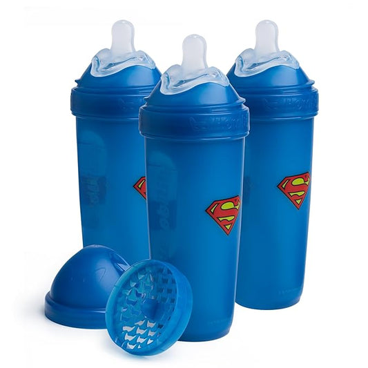 Herobility Double Anti-Colic Baby Bottles – 12 fl oz/340ml – 3-Pack – BPA-Free