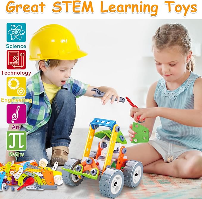 10 in 1 STEM Toys for 4 5 6 7 8+ Year Old Boy Girl Birthday Gifts Building Toys for Kids Ages 4-8 5-7 6-8 Preschool Educational Stem Activities for Boys 3-5 4-6 8-10 Creative Games Christmas Idea Gift