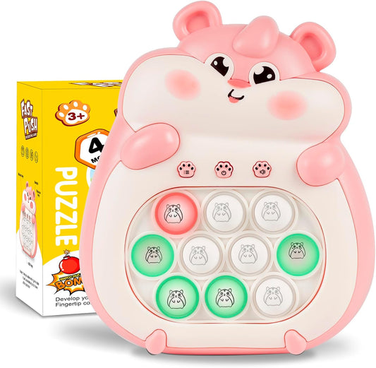 Fast Push Game, Stocking Stuffers for Kids 8-12, Fidget Toys for Kids, Fast Push Bubble Game, Pop Game It Light Up Fidget Sensory Toys, Christmas Birthday Gifts for 3 4 5 6 7 8 9 Year Old Girls Boys