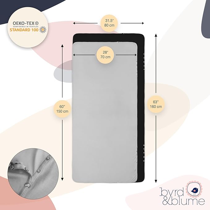 Byrd & Blume Maternity Nursing Cover Breathable Lightweight Breastfeeding Cover Wrap Shawl Scarf Poncho Full 360 (Gray, One size)