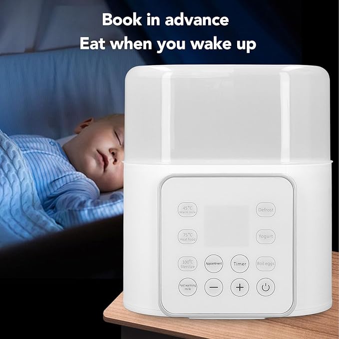 Double Bottle Warmer, 2 in 1 Automatic Double Bottle Warmer for Toddlers in Daily Life (US Plug 110V)