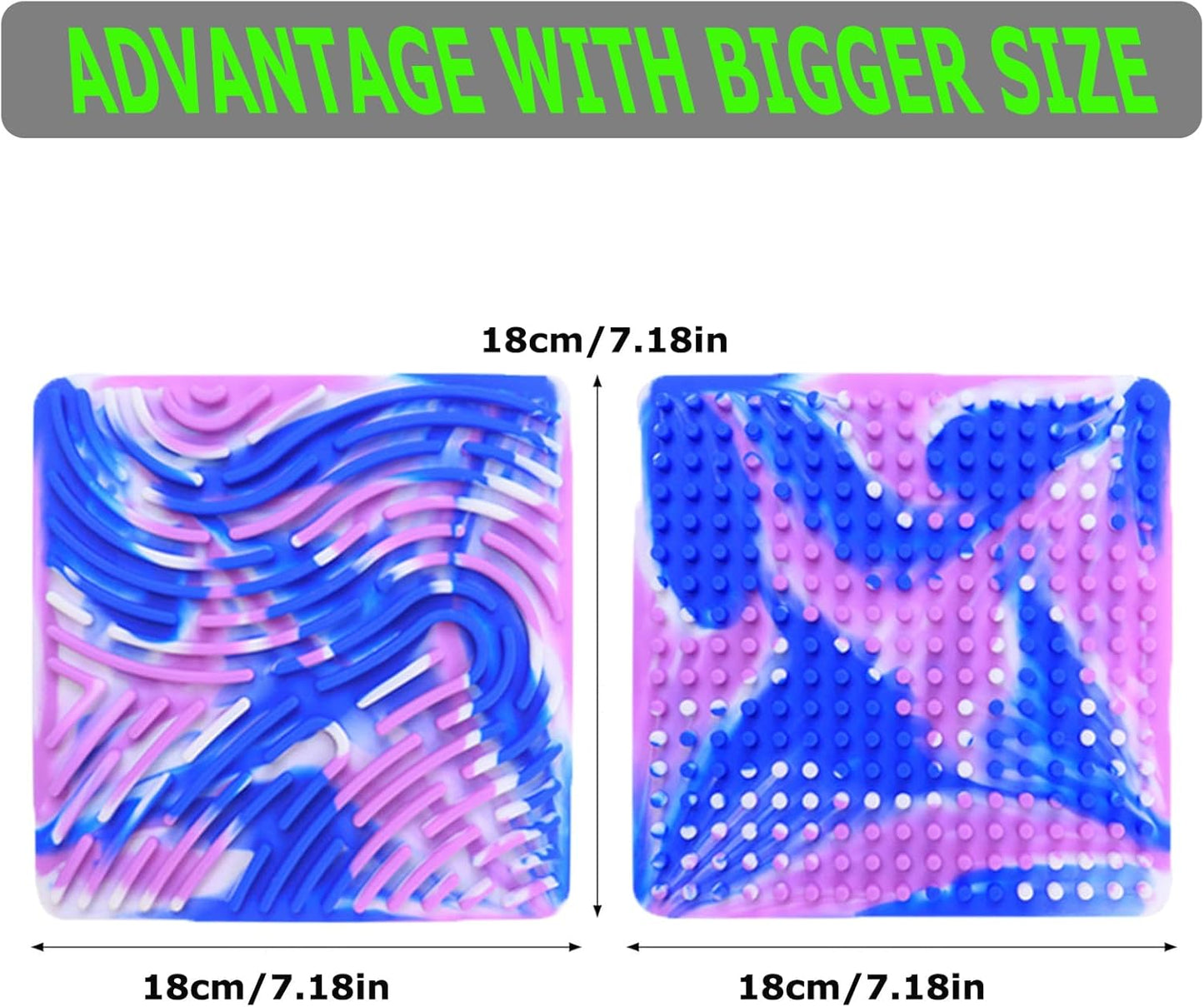 Sensory Activity Board, Silicone Fidget Toy Silent, No Mess for Calming/Stress/Anxiety/ADHD & Autism Kids & Adults, Travel Sensory Activity Board with Portable Storage Bag & 20 Strings