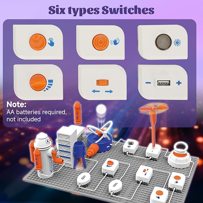 Science Kits for Kids, Over 500+ Projects, STEM Electronics Exploration Kit, STEM Kids Science Kits Toy Gifts for Boys Girls Ages 6+ (66 Pcs)