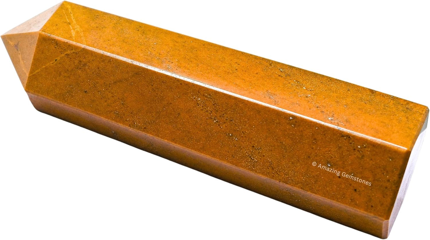 Amazing Gemstone Large Yellow Jasper Crystal Towers ~ Natural Healing Crystal Point Obelisk for Reiki Healing and Crystal Grid (5.5" to 6" INCH)