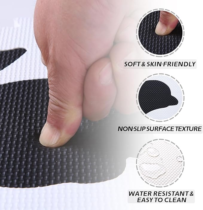 Coolcandy Baby Play Mat Without Fence, 9Pcs Interlocking Puzzle Floor Mat, 0.4" Thick Non-Toxic EVA Foam Play Mat, for Infants & Toddlers 3-36 Months, Soft Puzzle Tiles for Play Areas