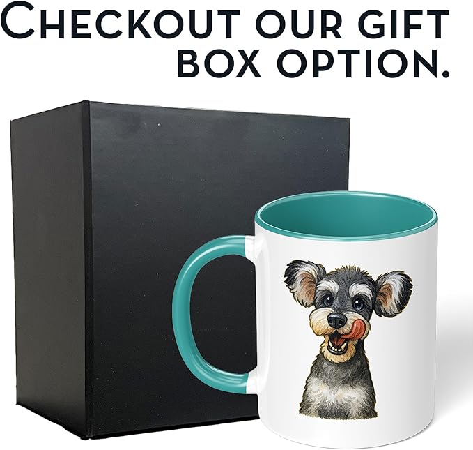 Personalized Coffee Mug, Custom Photo Caricature Gift, Funny Customized Coffee Gift for Men & Women, Custom Mugs with Pictures, Teal 11oz Customized Ceramic Tea Cup