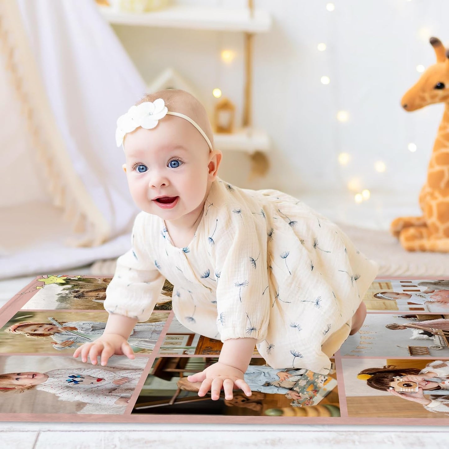 Personalized Baby Blanket with Photo, Custom Pink Cute Swaddling Baby Girls Boys Blanket Toddler Girls Soft Flannne Receiving Blankets Customized Memorial Gift for Infant Newborn Shower