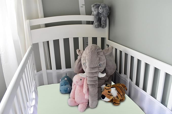 Bublo Baby 100% Organic Cotton 3 Pack and Play Sheets Fitted 38x24 – Soft Breathable Mini Crib Mattress Sheets for Baby, Portable Crib Sheets for Playpen or Travel Crib