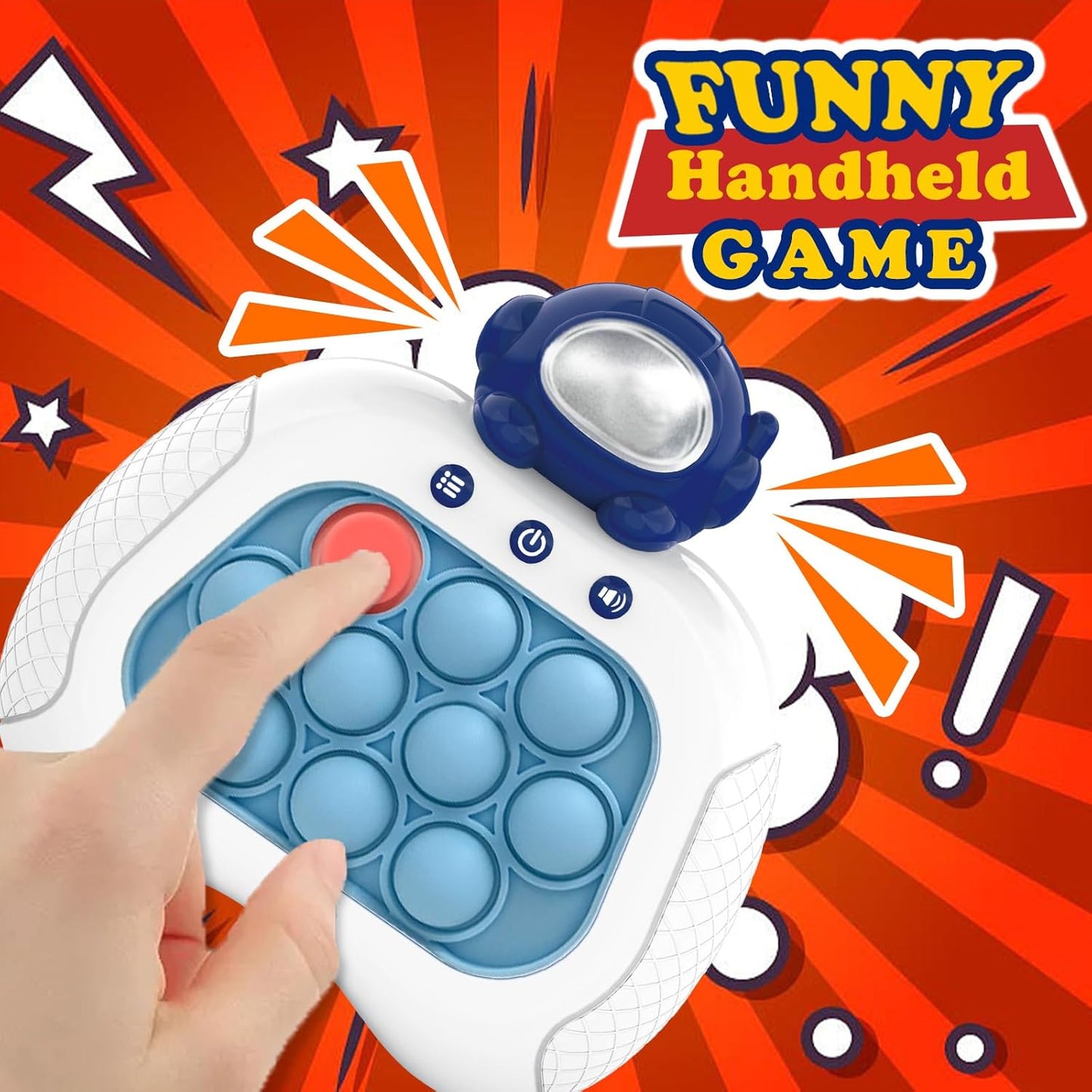 Fast Push Game, Pop Bubble Fidget Toy Quick Push Light Up Popping Game Toys for Ages 4-12, Birthday Gifts for Boys & Girls & Teens