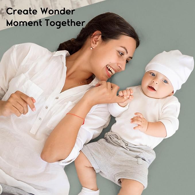 Yoofoss Pack and Play Sheets Fitted, Mini Crib Sheets 2-Pack for Pack N Play Mattress, Stretchy Playard Sheet, Soft and Breathable Green + Leaf