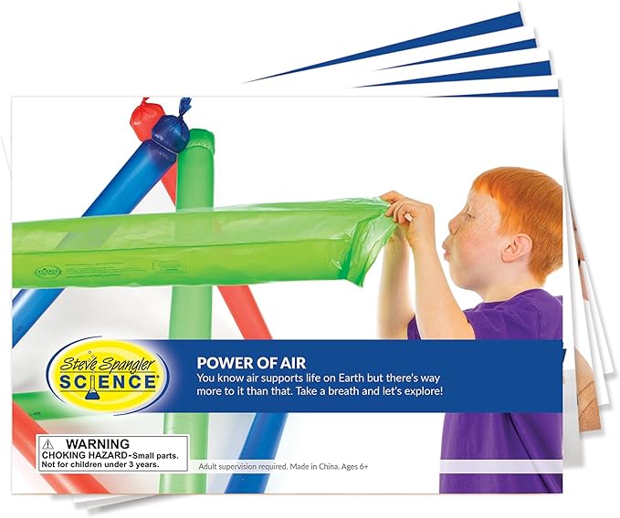 Steve Spangler Science STEM Kit: Power of Air, Ages 6+, Experiments for Kids, Chemistry Set, STEM Projects, Educational Toys
