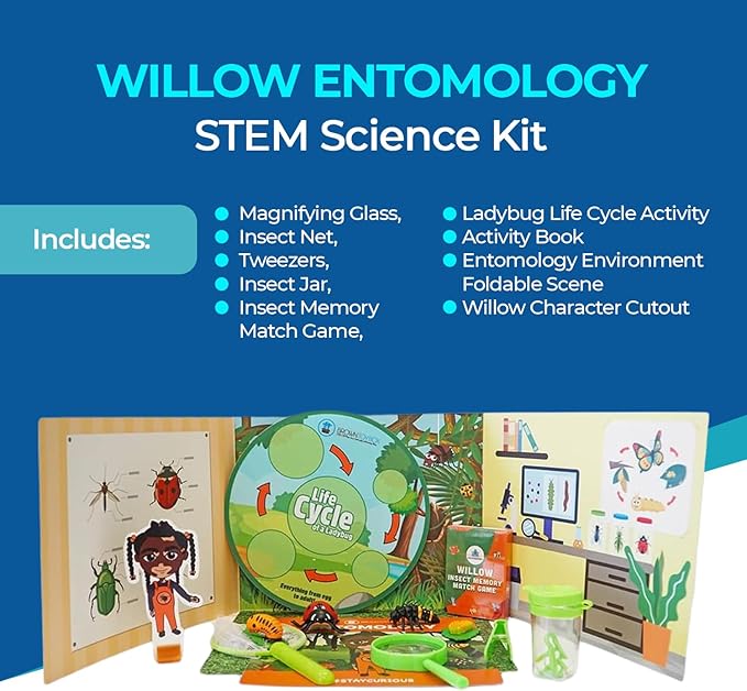Educational Science STEM Kit for Kids Ages 6–8- Gift for Boys & Girls (Willow Entomology)
