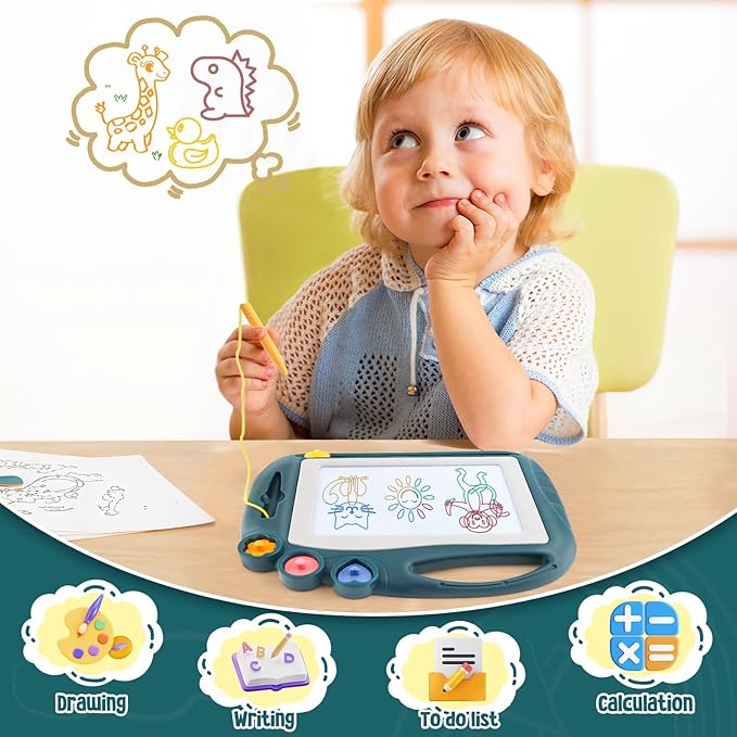 Magnetic Drawing Board, Toddler Toys for Age 1 2 3 Boys Girls, Sketch Pad, Birthday Easter Christmas Halloween Kids Toy Gifts for Boys and Girls