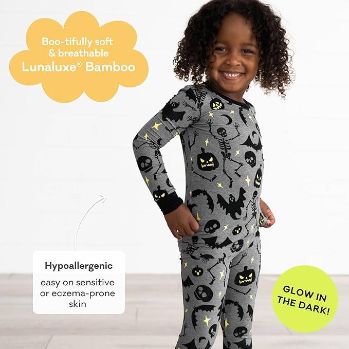 Little Sleepies Two-Piece Pajama Set for Boys & Girls, Soft Viscose from Bamboo Toddler Pajamas for Kids, Family Matching PJs