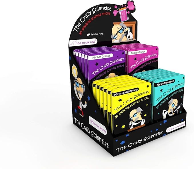 The Purple Cow- The Crazy Scientist Science Tricks Card Set, Forces and Energy, Science Experiment kit for Kids Both Boys and Girls 6 Years and Older, Instructions Inside – Amazing STEM Learning