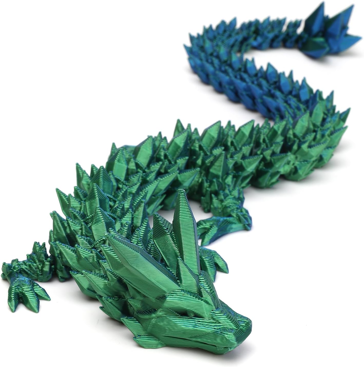 3D Printed Dragon Toy 12" Crystal Dragon Fidget Executive Desk Dragon Egg