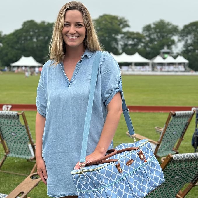 DOKUS & CO Luxe Diaper Tote, Extra-Large Collapsible Baby Caddy for Home, Travel & Car, Giftable Hospital-Ready Diaper Bag