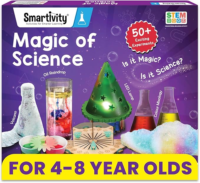 Smartivity Magic Science Kit for Kids Ages 4, 5, 6, 7, 8 Years | 50+ Amazing Science Experiments I Birthday Gifts for Boys & Girls | I Educational Toy for Kids Age 4-8 Years Old