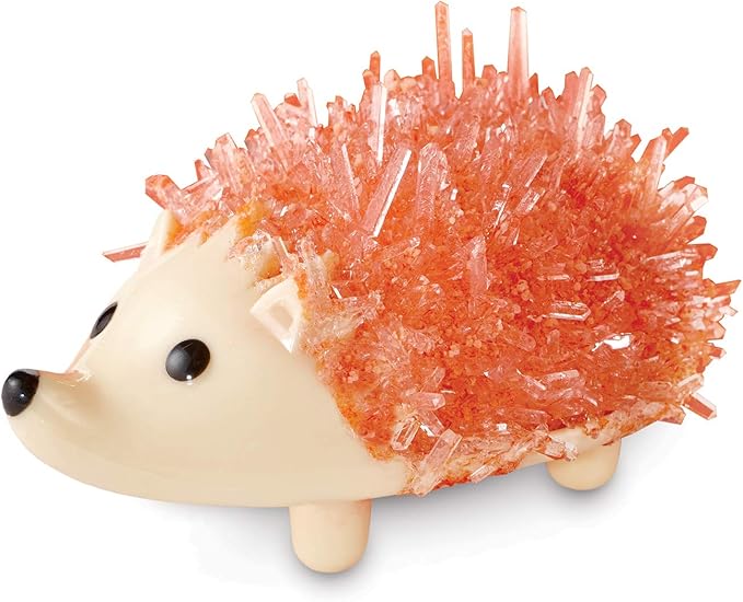 MindWare Crystal Growing Kits: Hedgehogs Warm Colors Set of 2 – Cute DIY Crystal Growing Kits for Kids & Teens – Mini Science Experiment – Crystals Grow in 24 Hours