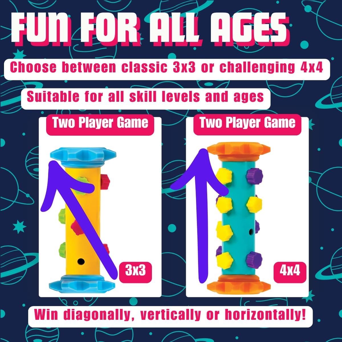 Challenge Your Mind with Tic Tac Totem: 3D Tic Tac Toe Travel Game & Brain Game for Strategy Enthusiasts, Ages 6+ (3x3)