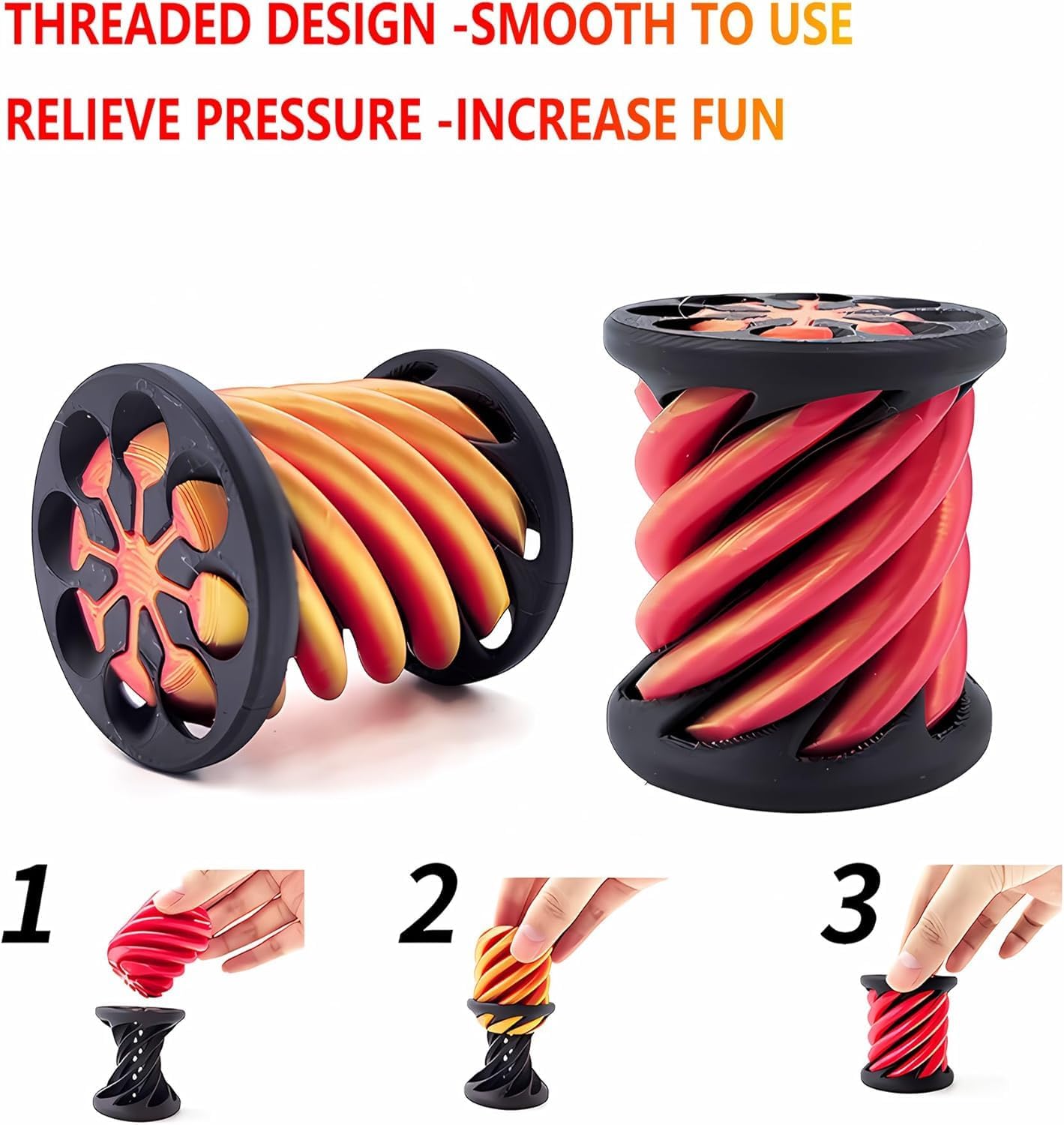 Impossible Cone, Spiral Cone Fidget Toy 3D Printed Spiral Fidget Toys Impossible Pyramid Passthrough Sculpture, Mini Cones Pass Through Pyramid Fidget Toy for Stress and Anxiety Relaxing