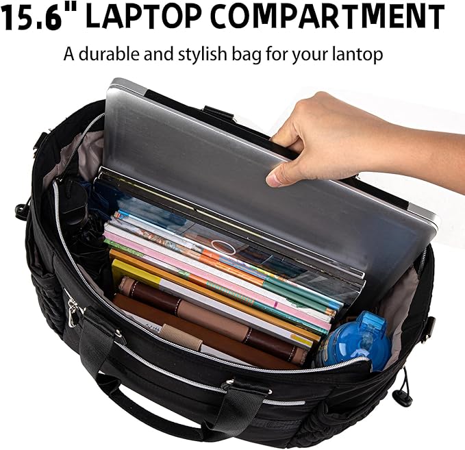 Diaper Bag Tote, Large Tote Baby Diaper Bag with 15.6" Laptop Compartment and Insulated Pockets, Crossbody Hospital Bags