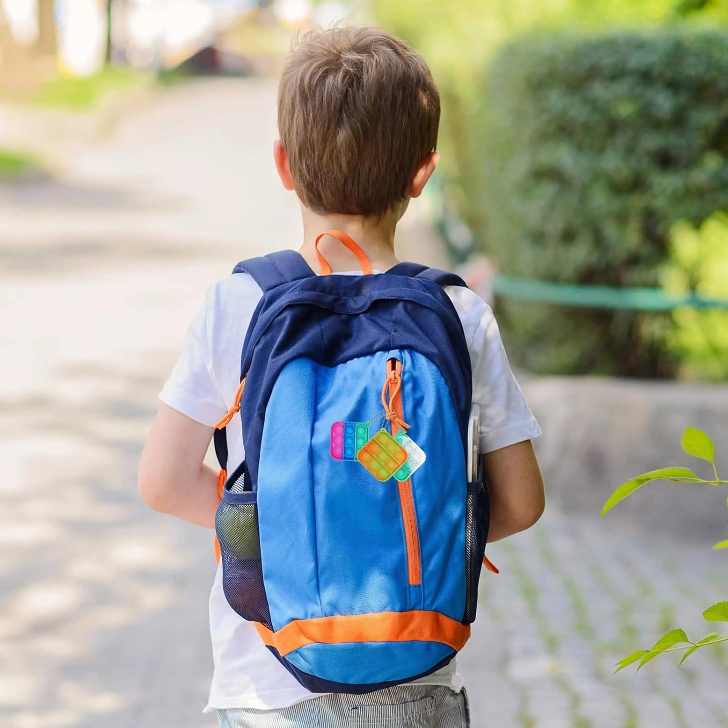 30 Pcs Mini Pop Bubble Fidget Toys for Party Favors, Small Silicone Pop Keychain Bulk for Goodie Bag, Classroom Prizes Stuffers Christmas Valentine Gifts for Kid Students