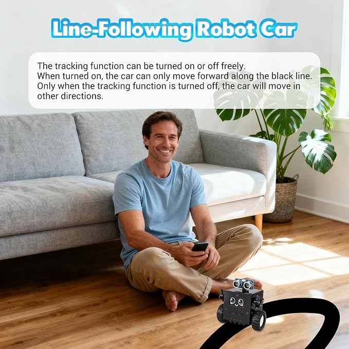 Robot Soldering Project, ICSTATION DIY Robot Car Soldering Practice Kit RC Robot with Time & Expressions Display STEM Science Kits for Adults Teens Ages 15+ School Students Experiment Education