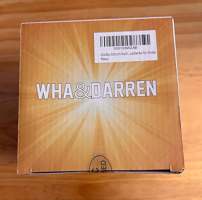 WHA&DARREN Large Unicorn Night Light for Kids,Cute Baby Night Light, Silicone Bedside Lamp,Sleep LED Lights, Eye Caring, Adjustable Brightness & Color, Time Setting, Touch Control & Remote Control