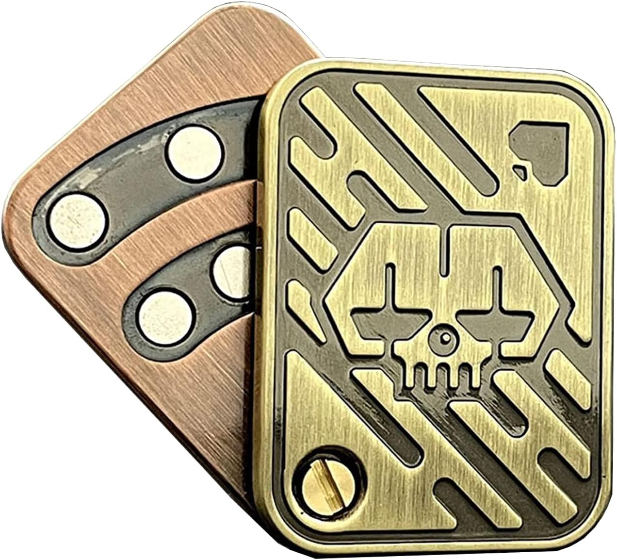 New Decompression Metal Poker Fidget_Slider，Manually Rotate Adult Office Decompression Toys to Relieve Pressure, Tabletop Toys for Adults and, Pressure Novel Toy Gift for Kids or Friends (bronzeKK)