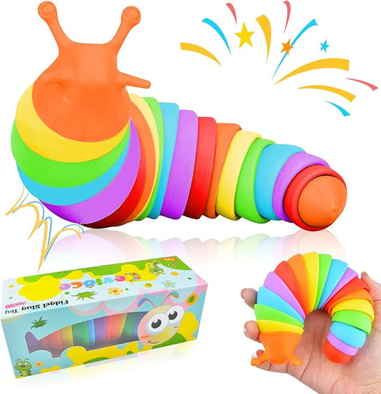 Cevioce Fidget Slug Toy, Sensory Slug Fidget Toy for Kids & Adults, 1 PC Cute Autism Sensory Toys for Autistic Children Great Birthday Gift for Girls Boys Toddlers Christmas Stocking Stuffers for Kids