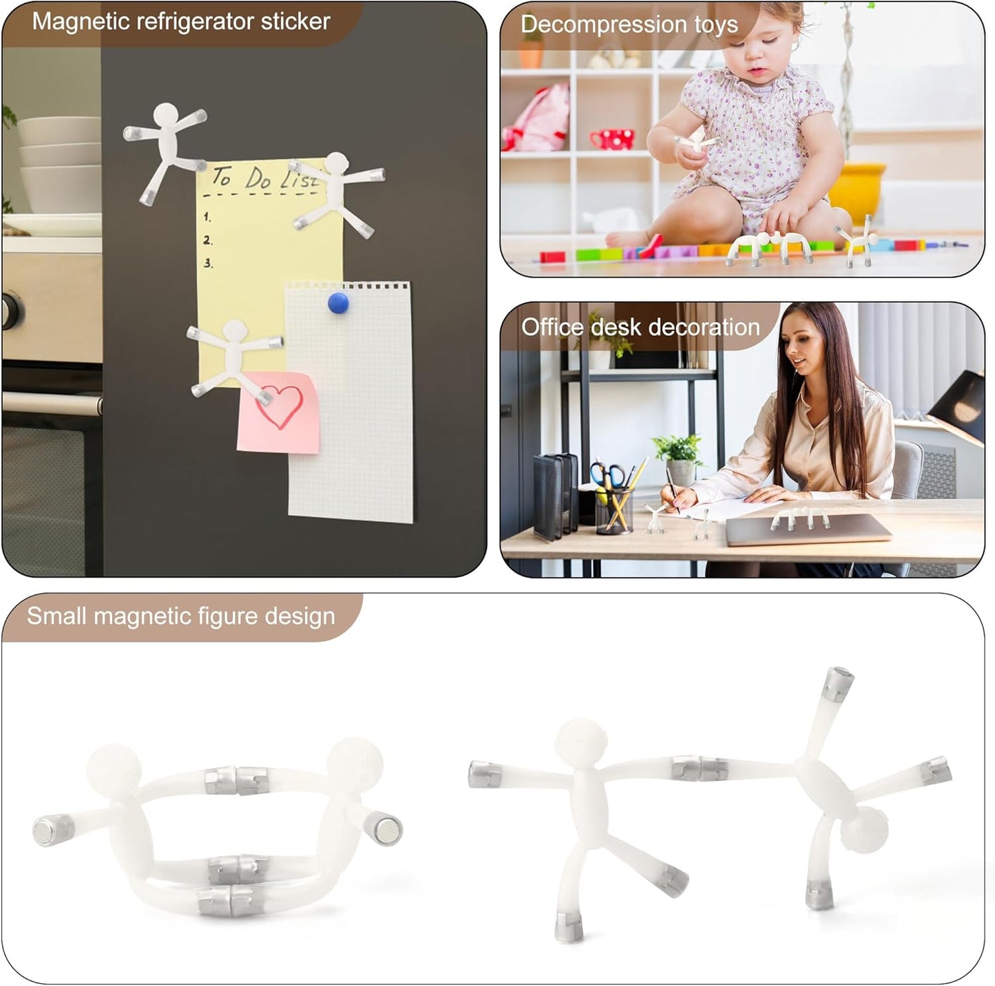 Fidget Toys Adults, Fidget Toys for Kids with Autism, Party Favors for Kids, Toddlers, Adults Fidgets for Anxiety and Stress, Fidget Pack (White)