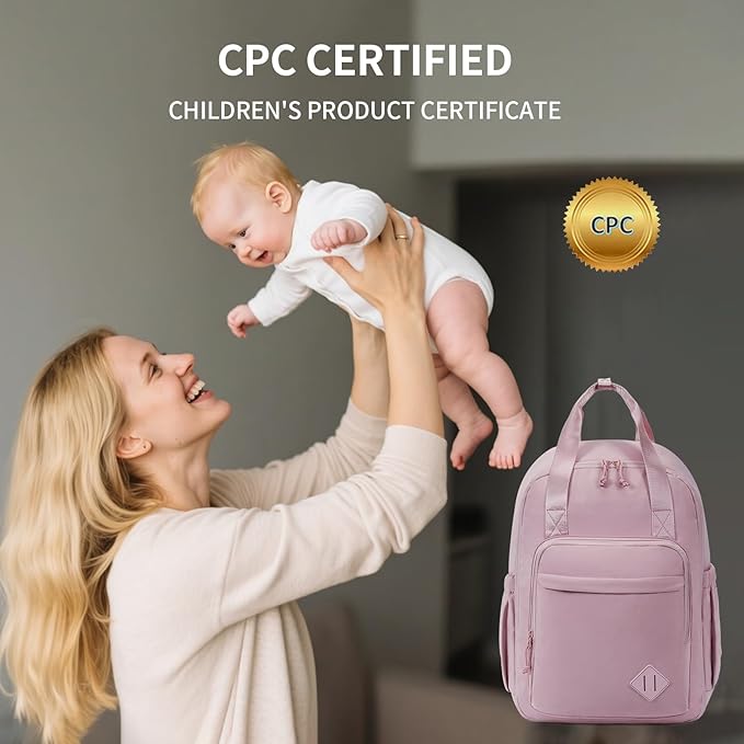 CEI-CEI Diaper Bag Backpack Large Baby Diaper Bag Water-resistant Travel Diaper Backpack for Boys Girls Newborn with Insulated Pockets, Changing Pad, Stroller Straps