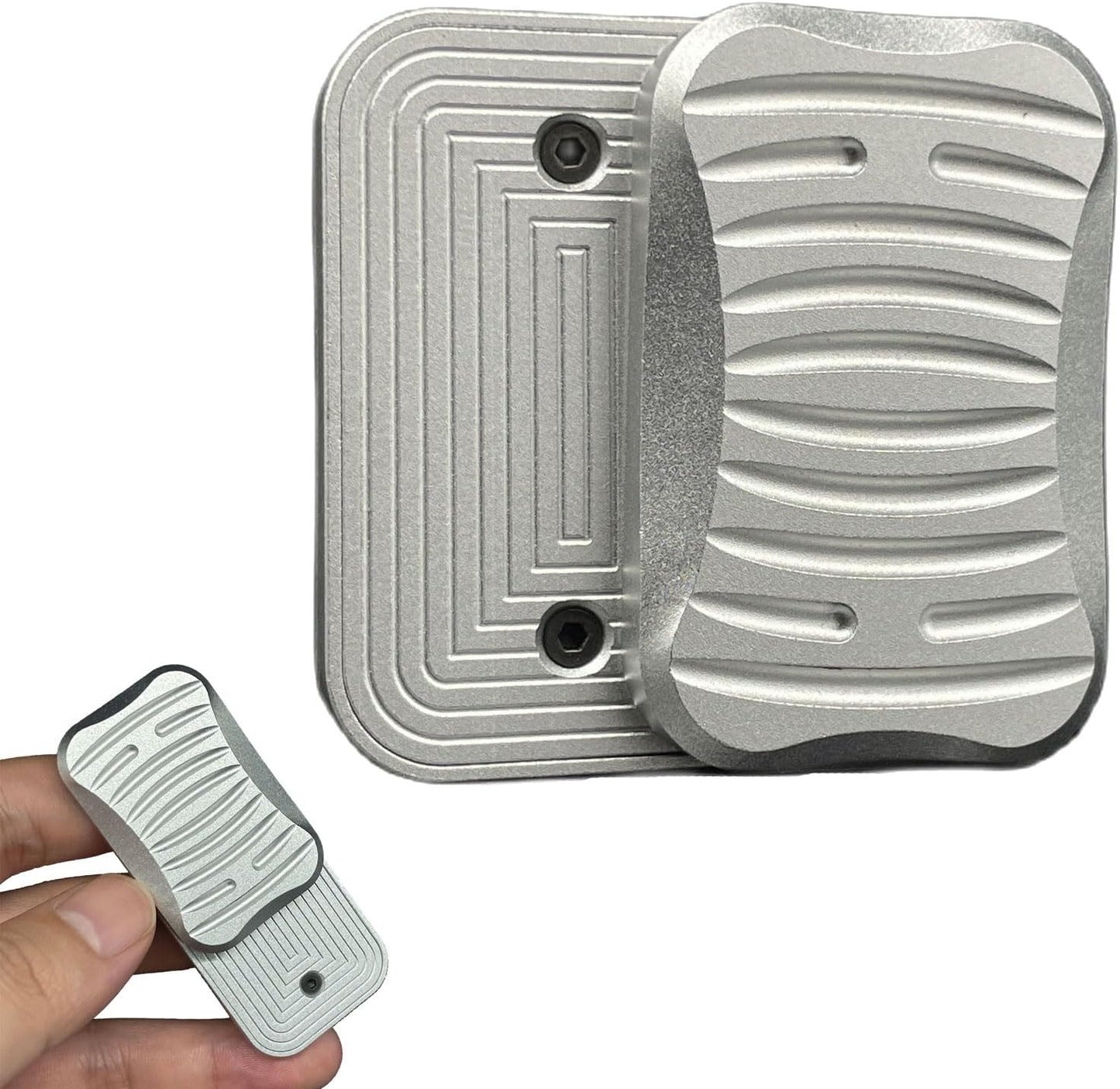 Unrestricted Push 3 Click Haptic Slider EDC Fidget Clicker Metal Fidget Toys ADHD Tool Anti-Anxiety Office Desk Toys Adult Stress Relief Toys (Sword Mark Alloy Haptic Slider)